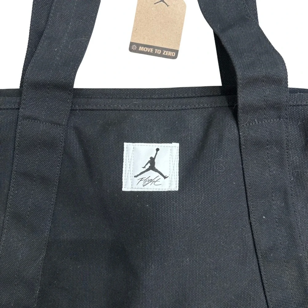 Nike Air Jordan Move to Zero Water Resistant Black‎ Canvas Flight Duffel Bag NWT